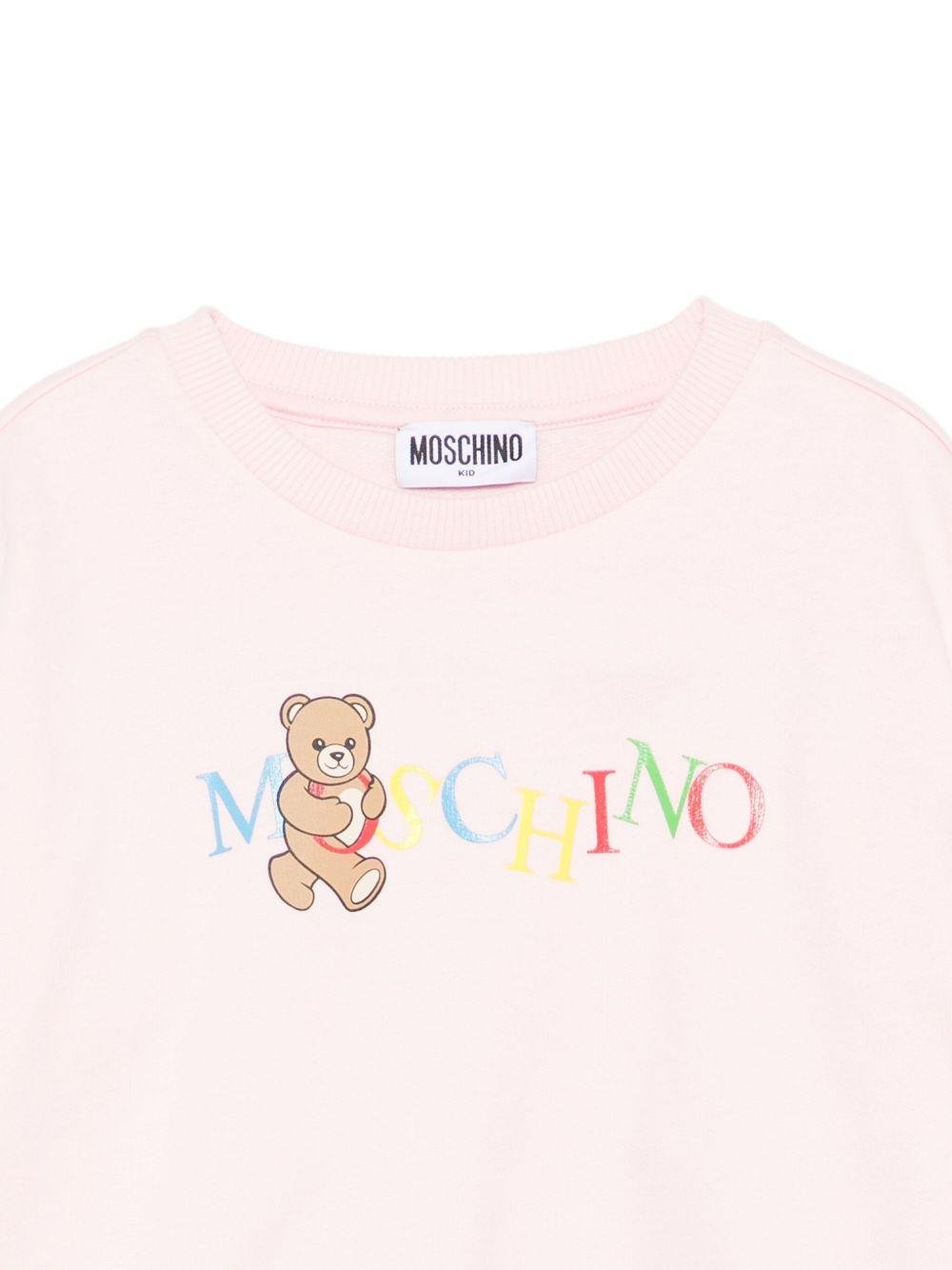 Felpa per bambina Moschino Kids rosa con ruches - Rubino Kids