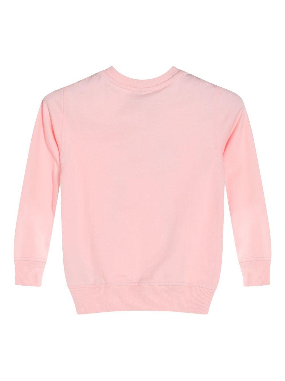 Felpa per bambina Moschino Kids rosa con stampa Teddy Bear - Rubino Kids