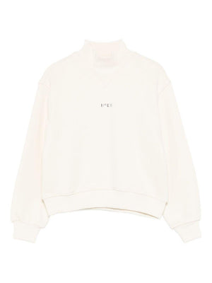Felpa per bambina MSGM Kids bianca con collo alto