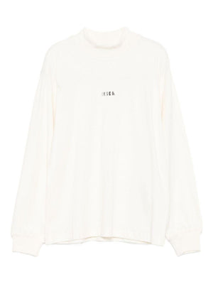 MSGM Kids white sweatshirt for girls with logo on the front