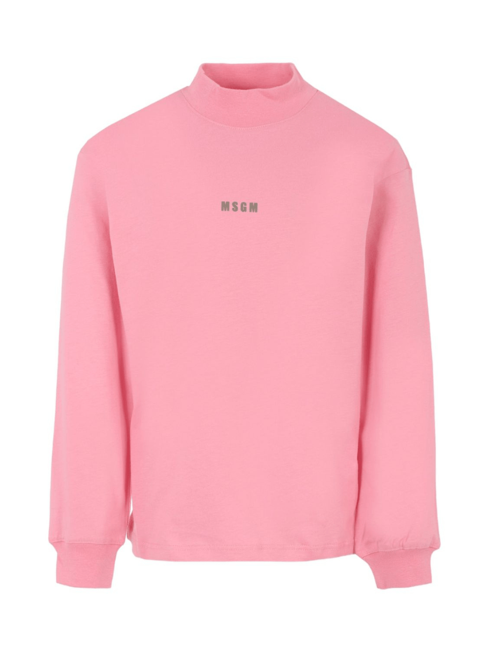 Felpa per bambina MSGM Kids rosa con collo alto - Rubino Kids