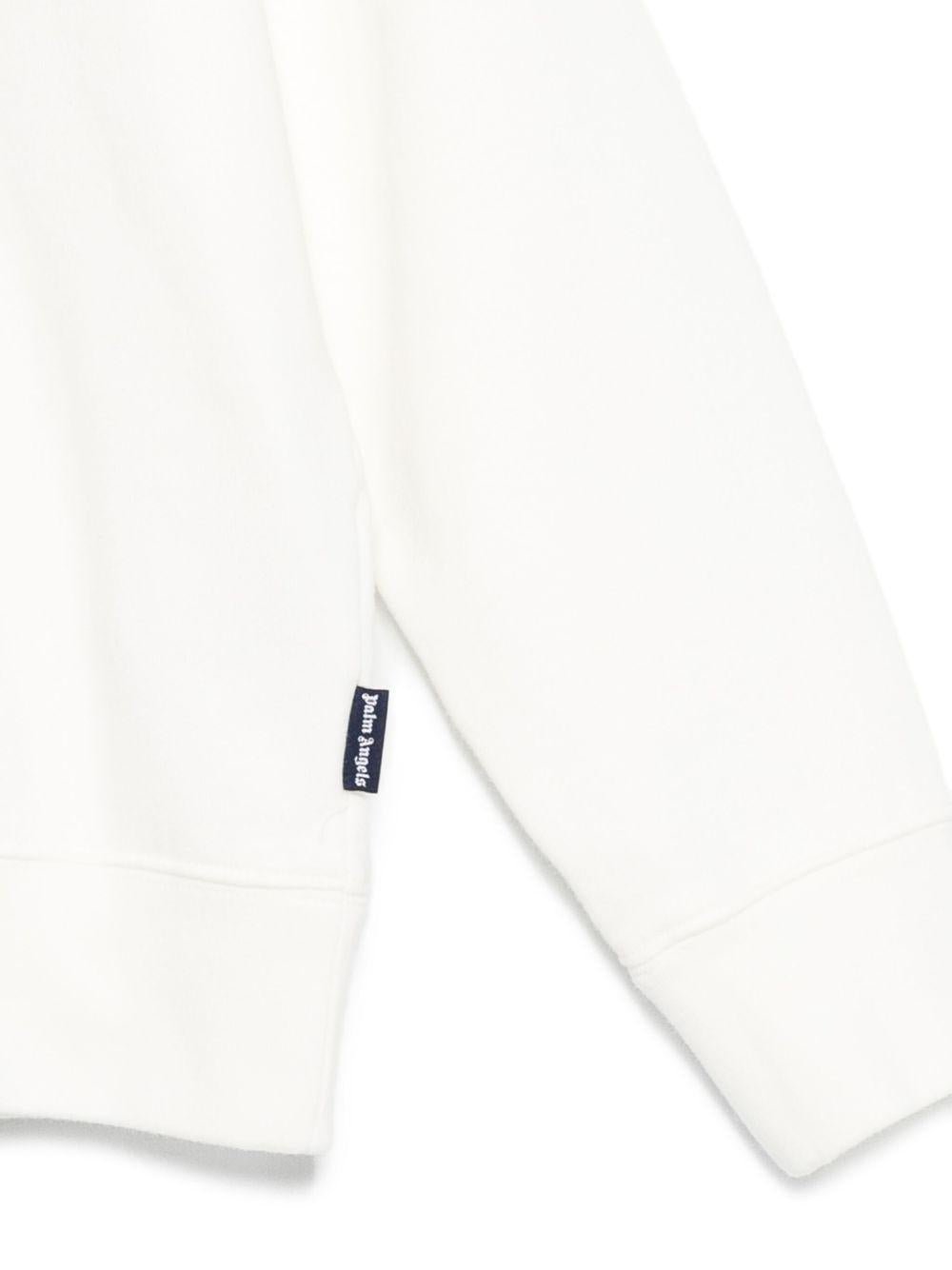 Felpa per bambina Palm Angels Kids bianco con stampa - Rubino Kids