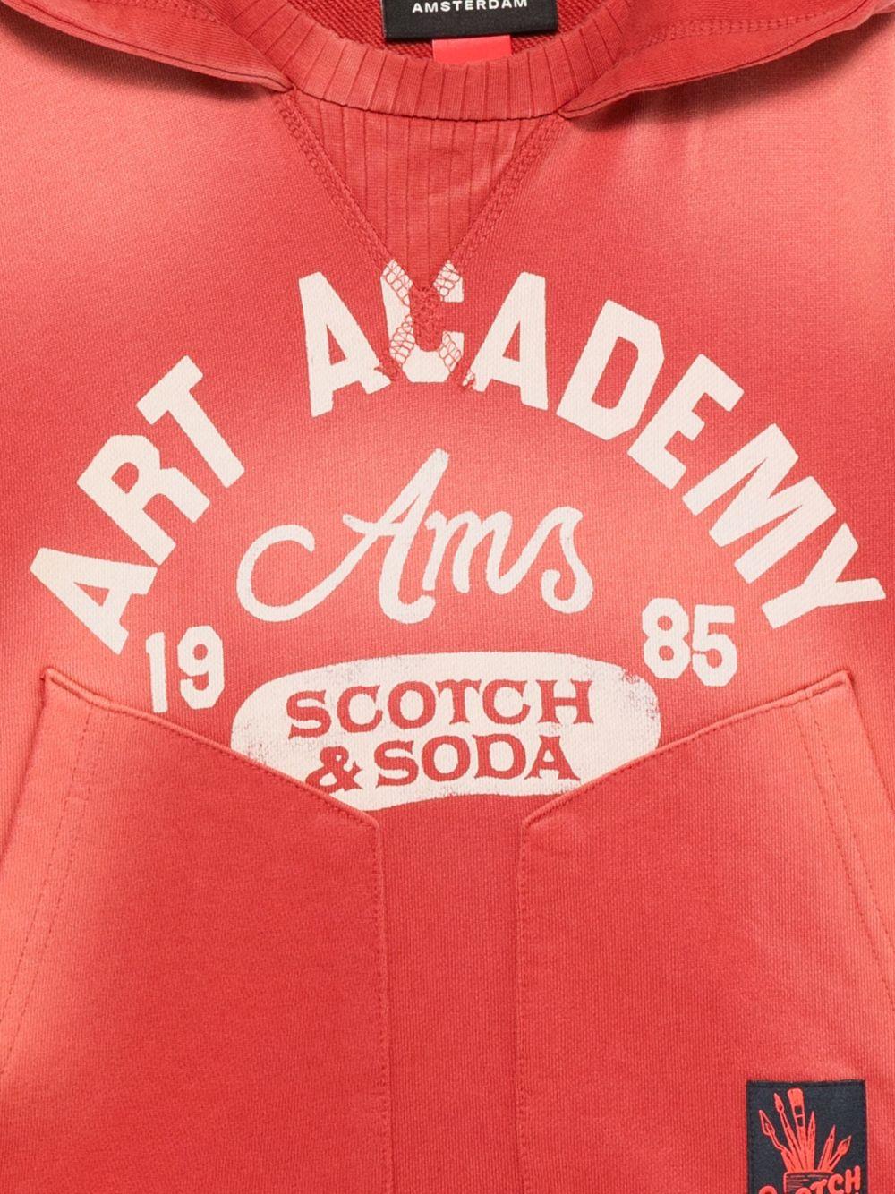 Felpa per bambina Scotch & Soda Kids rossa con stampa grafica sul petto - Rubino Kids