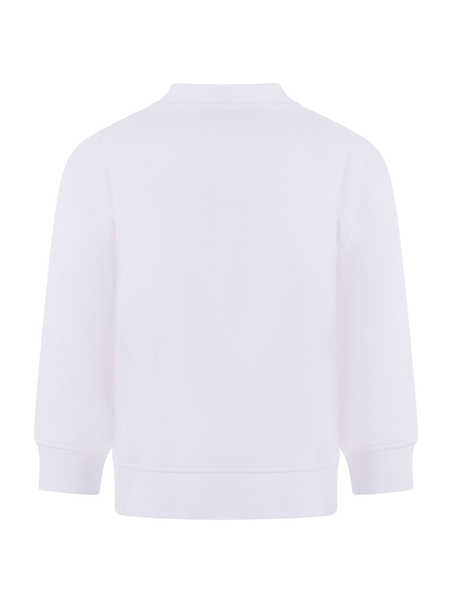 Felpa per bambina Stella McCartney Kids bianca con logo goffrato sul davanti - Rubino Kids