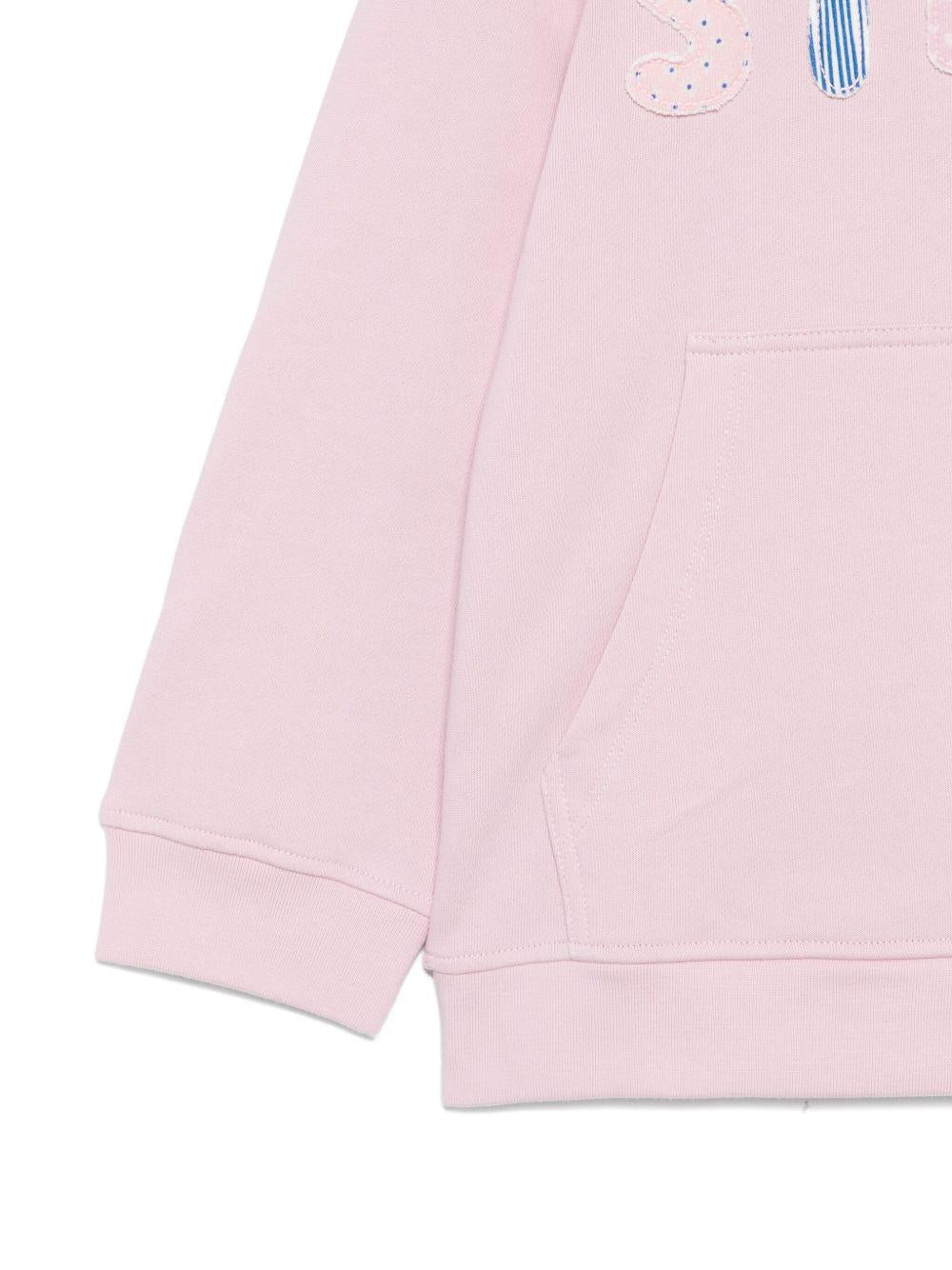 Felpa per bambina Stella McCartney Kids rosa con cappuccio in cotone - Rubino Kids