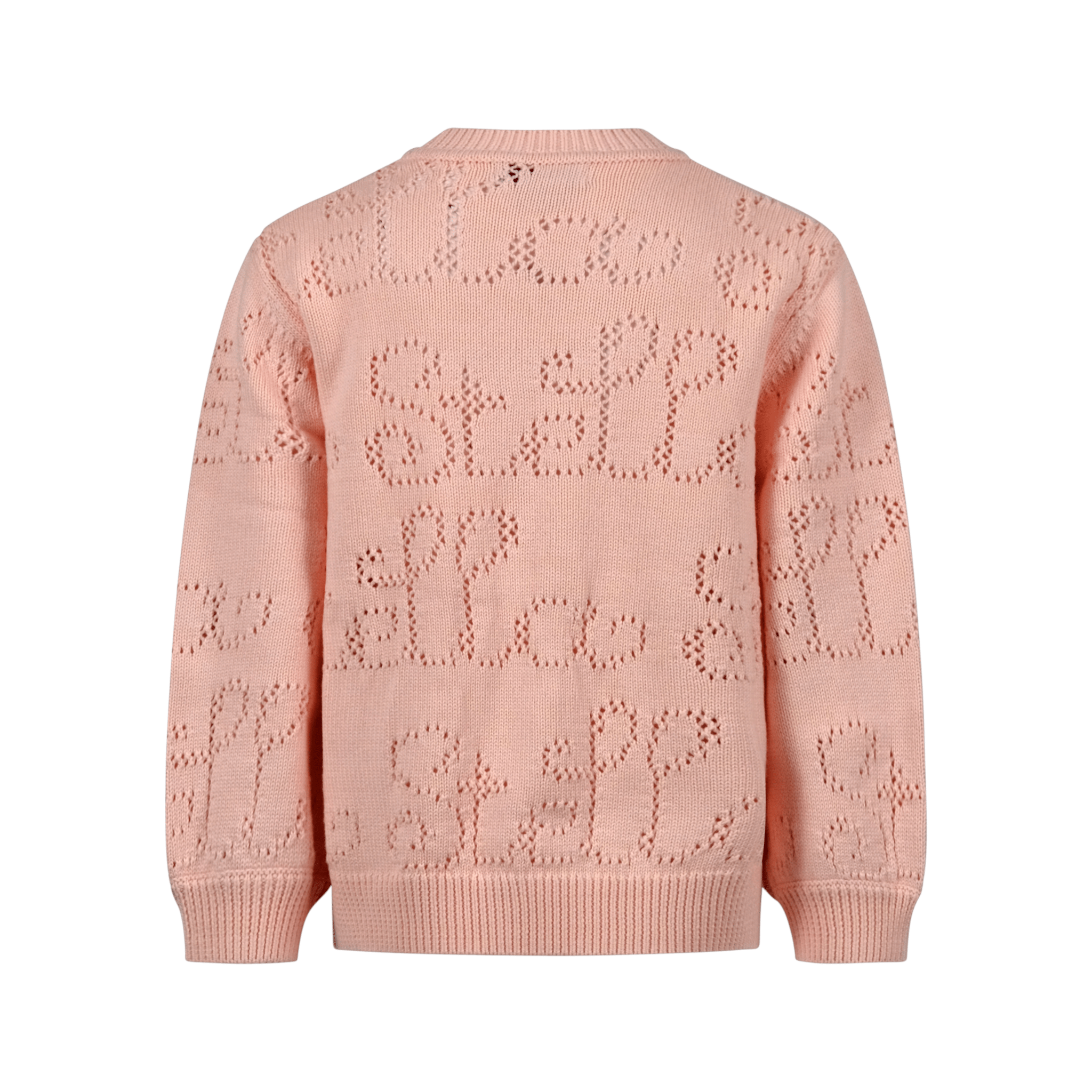 Felpa per bambina Stella McCartney Kids rosa con logo ricamato all - over - Rubino Kids