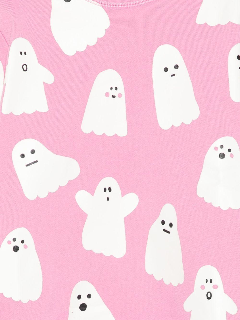 Felpa per bambina Stella McCartney Kids rosa con motivo fantasmi - Rubino Kids