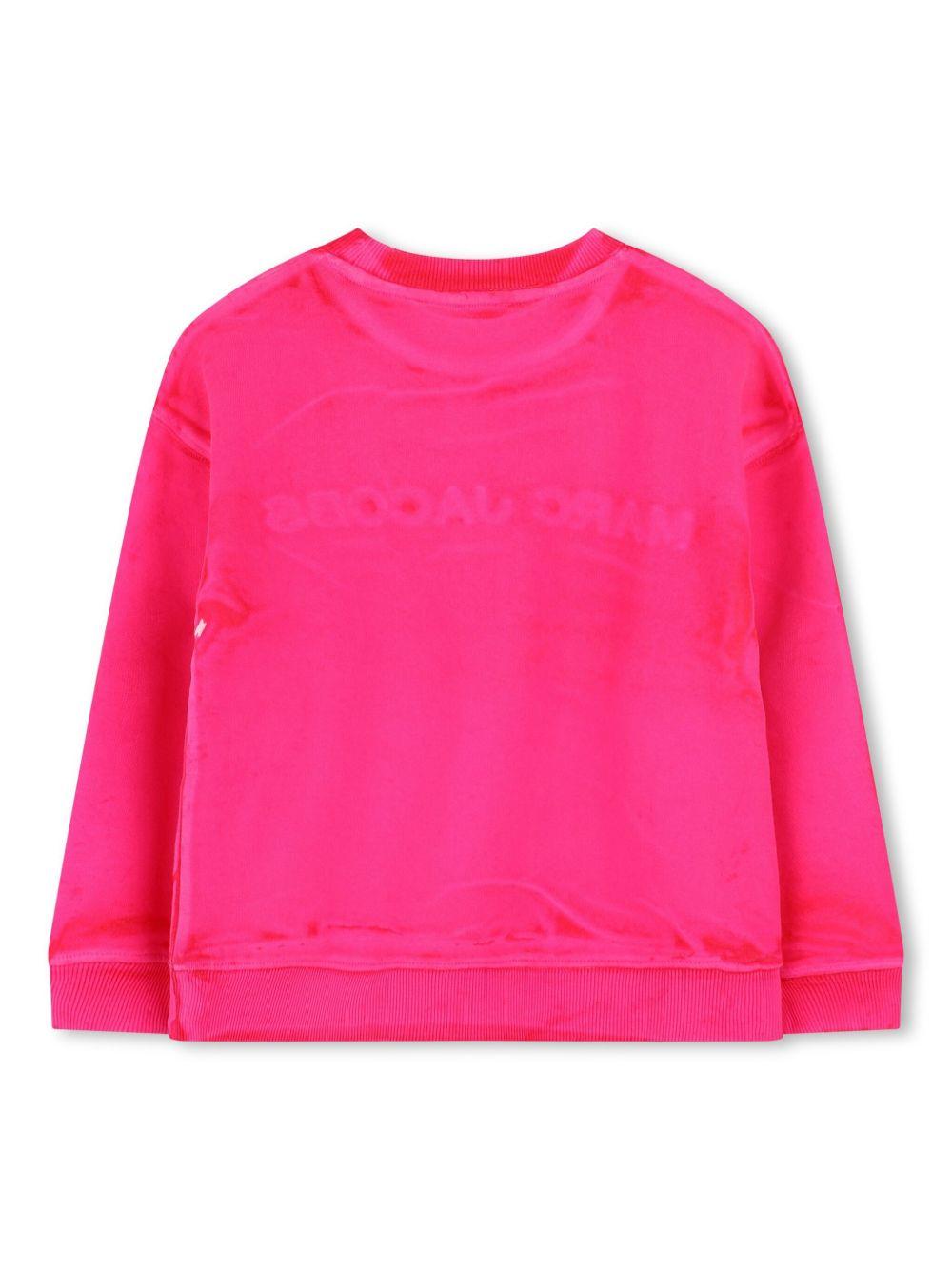 Felpa per bambina The Marc Jacobs Kids fucsia con tessuto in spugna - Rubino Kids