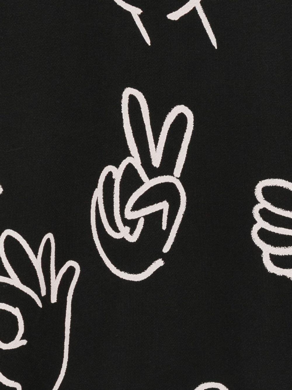 Felpa per bambini Molo nera con stampa all - over - Rubino Kids