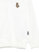 Felpa per bambini Moschino Kids bianca con ricamo Teddy Bear - Rubino Kids