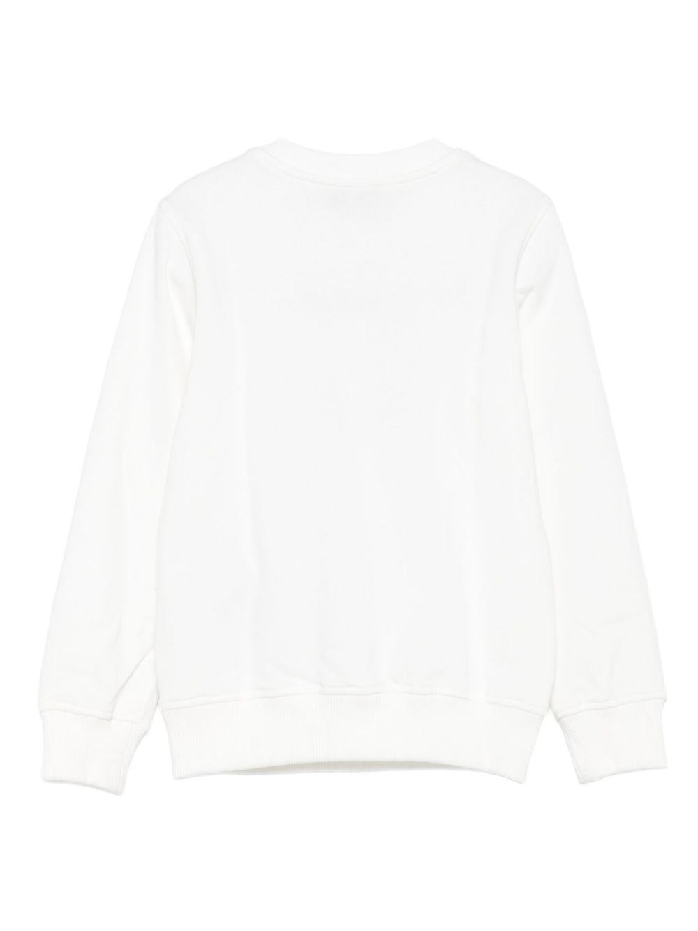 Felpa per bambini Moschino Kids bianca con stampa orsetto - Rubino Kids