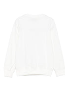 Felpa per bambini Moschino Kids bianca con stampa orsetto - Rubino Kids