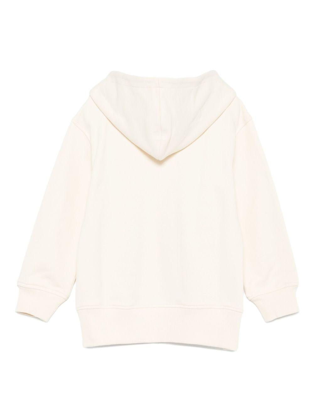 Felpa per bambini Moschino Kids bianco con stampa Teddy - Rubino Kids