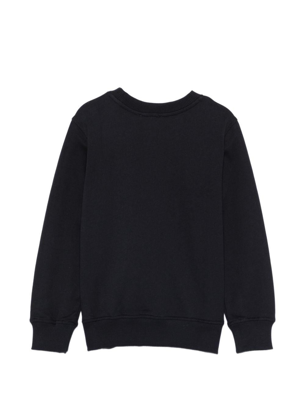 Felpa per bambini Moschino Kids nera con logo sul davanti - Rubino Kids