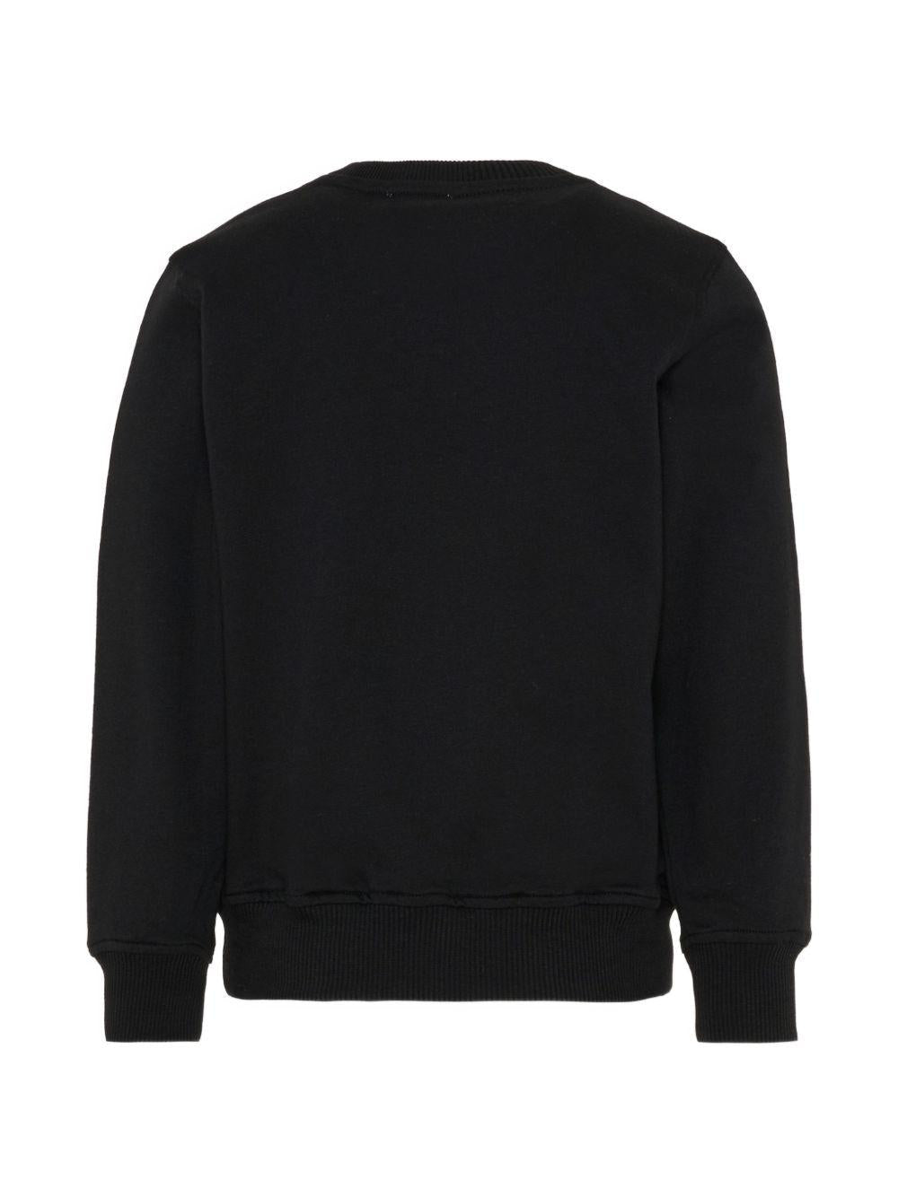 Felpa per bambini Moschino Kids nera con motivo Teddy Bear - Rubino Kids