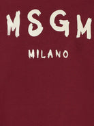 Felpa per bambini MSGM Kids rosso con logo sul davanti - Rubino Kids