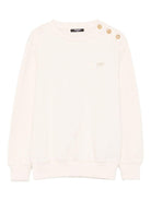 Felpa per bambino Balmain Kids beige con bottoni oro - Rubino Kids