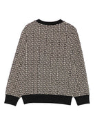 Felpa per bambino Balmain Kids nero con bottoni e motivo monogramma - Rubino Kids