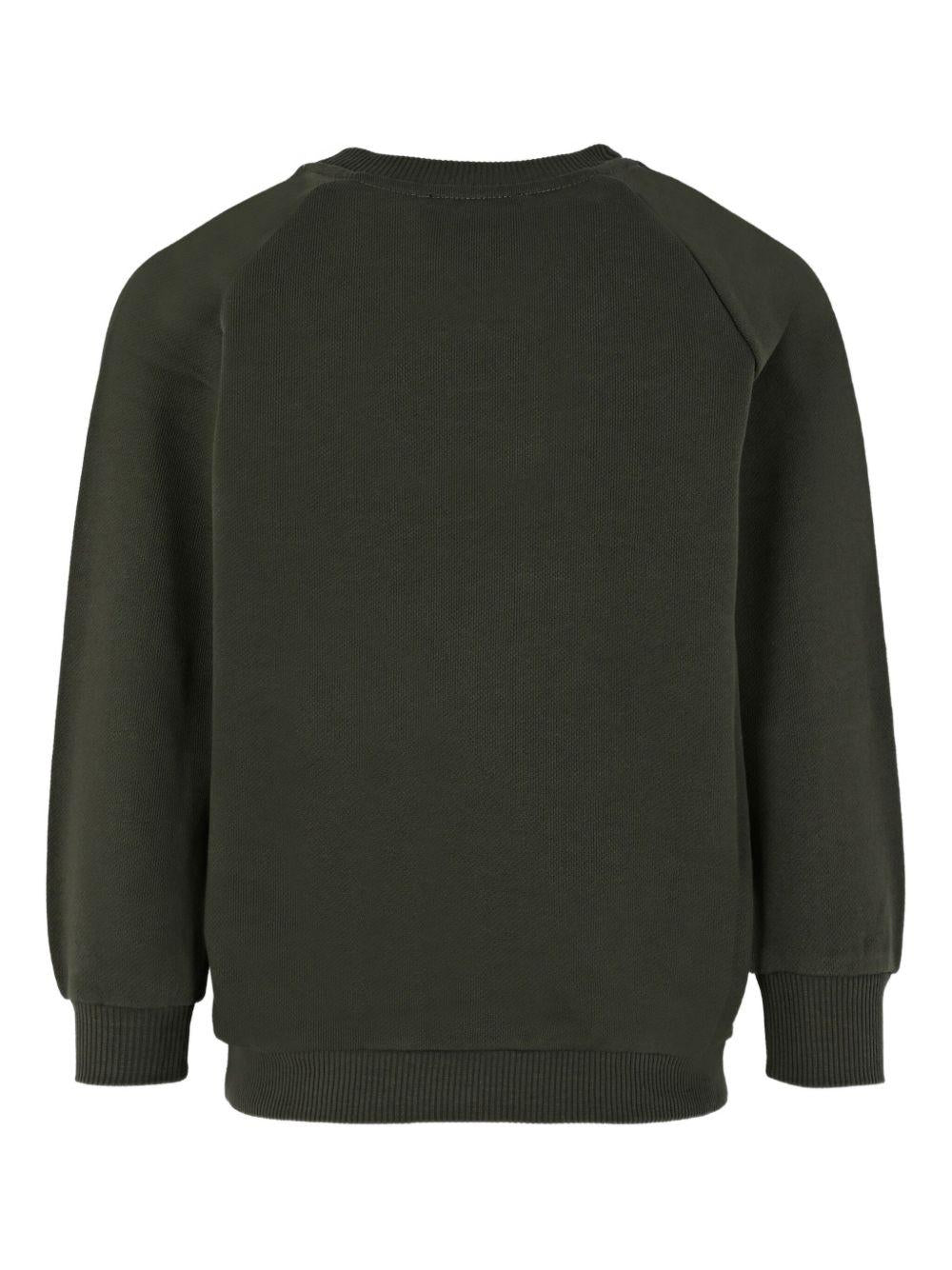 Felpa per bambino Balmain Kids verde con logo ricamato - Rubino Kids