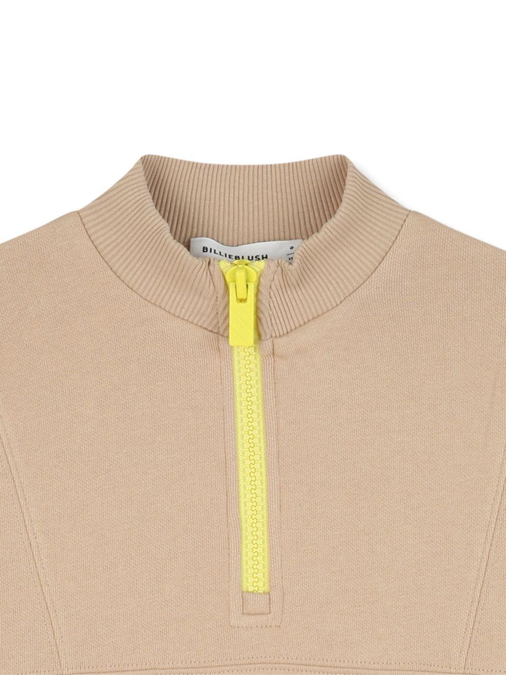Felpa per bambino Billieblush beige con collo alto - Rubino Kids
