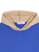 Felpa per bambino Billieblush blu con cappuccio e design color - block - Rubino Kids