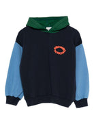 Felpa per bambino Bobo Choses blu con cappuccio Tic Tac Toe - Rubino Kids