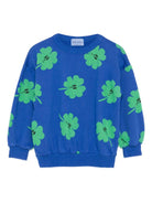 Felpa per bambino Bobo Choses blu con stampa trifoglio - Rubino Kids