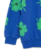 Felpa per bambino Bobo Choses blu con stampa trifoglio - Rubino Kids