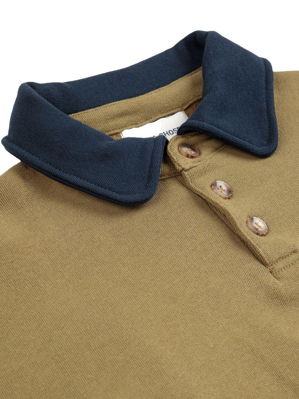 Felpa per bambino Bobo Choses marrone con colletto a contrasto - Rubino Kids