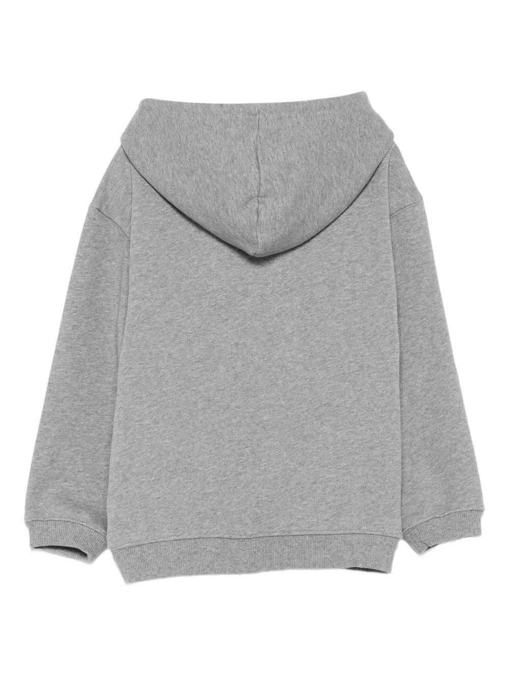 Felpa per bambino Bonpoint grigio con dettaglio con stemma - Rubino Kids