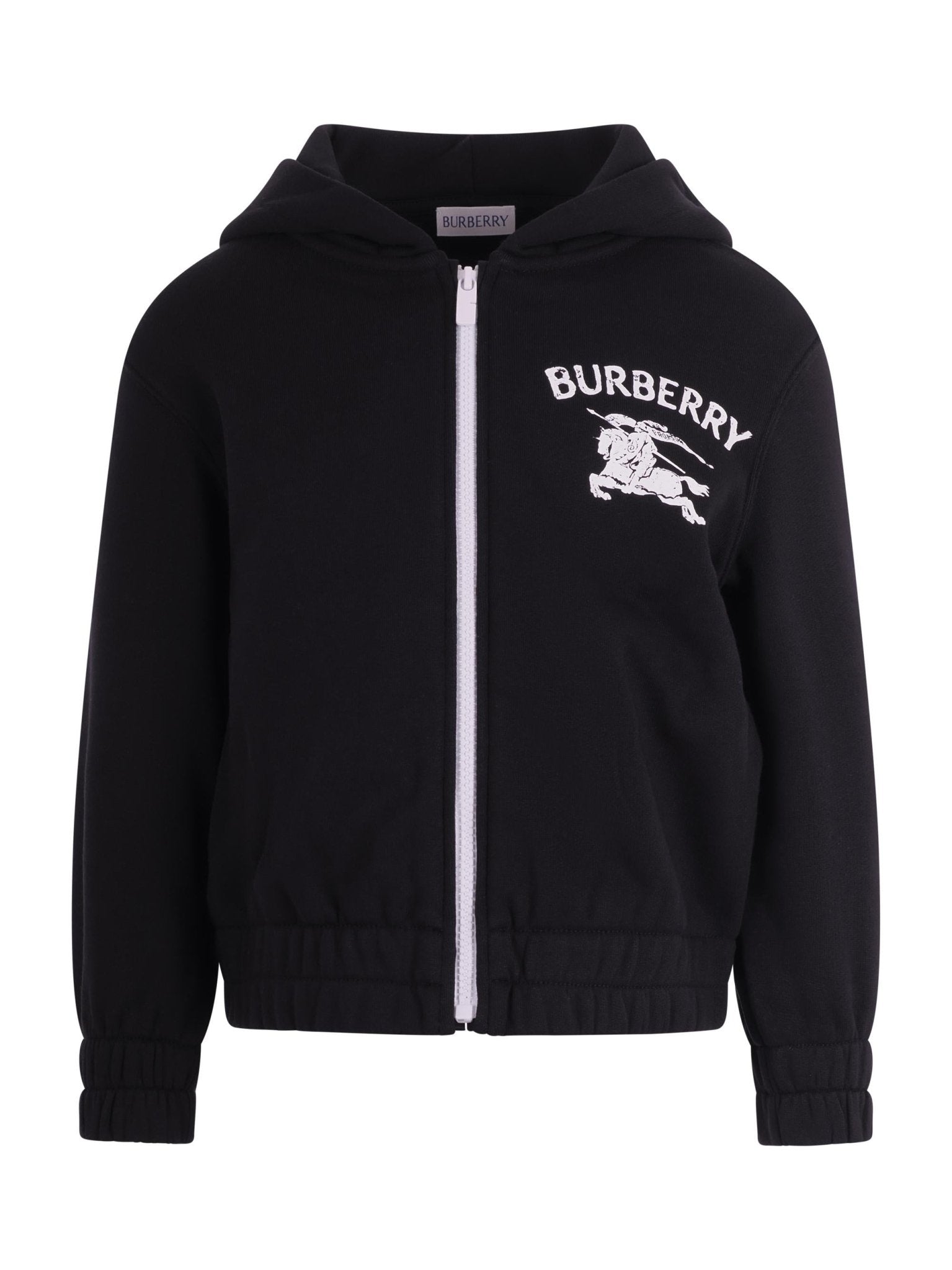 Felpa per bambino Burberry Kids nera con zip - Rubino Kids