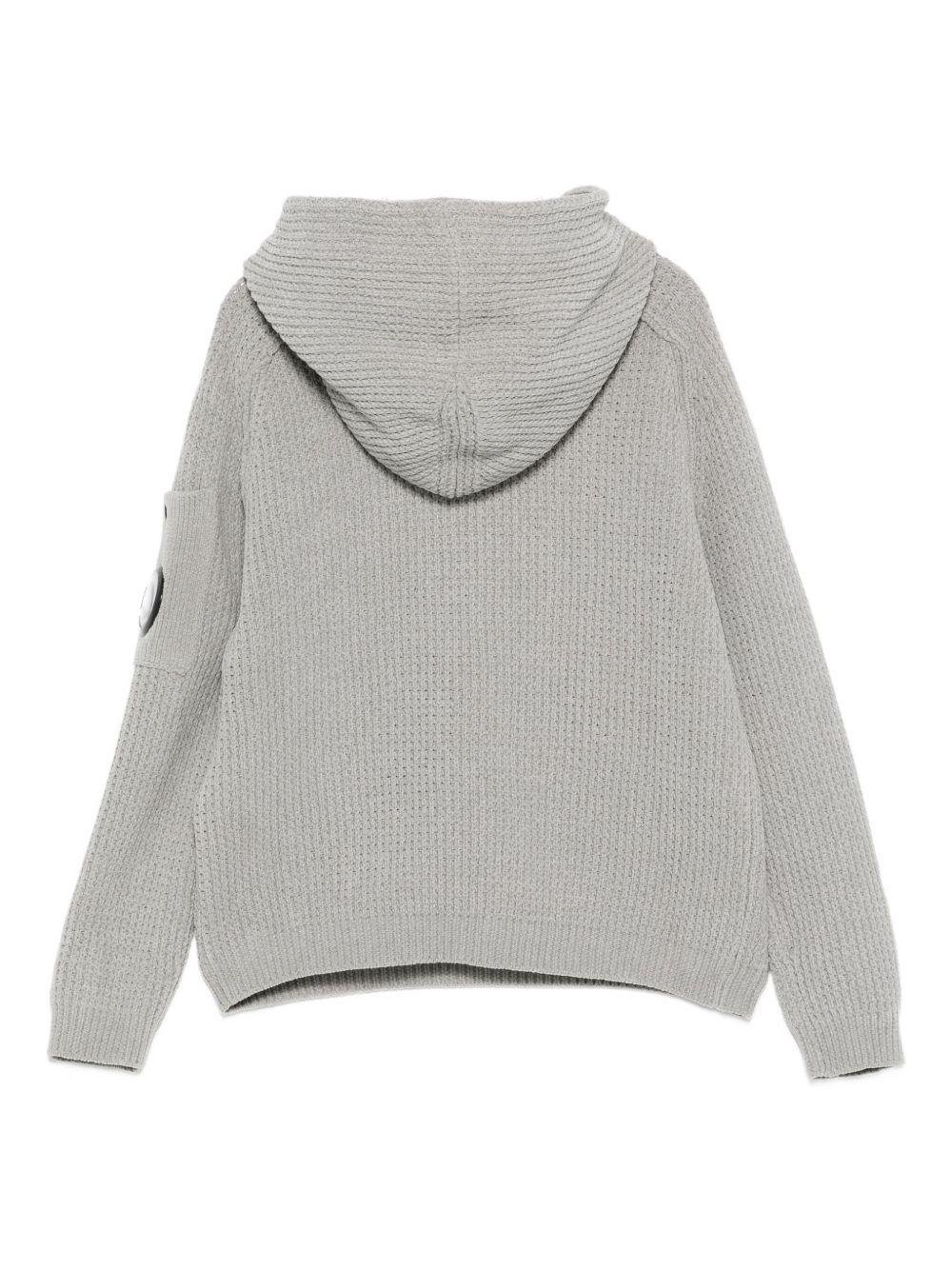 Felpa per bambino C.P. Company Kids grigia con cappuccio - Rubino Kids