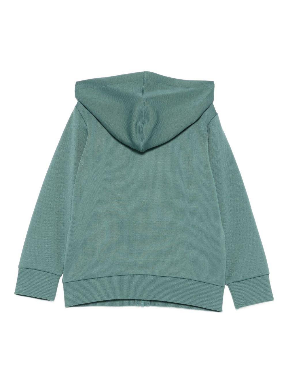Felpa per bambino Emporio Armani Kids verde con logo - Rubino Kids