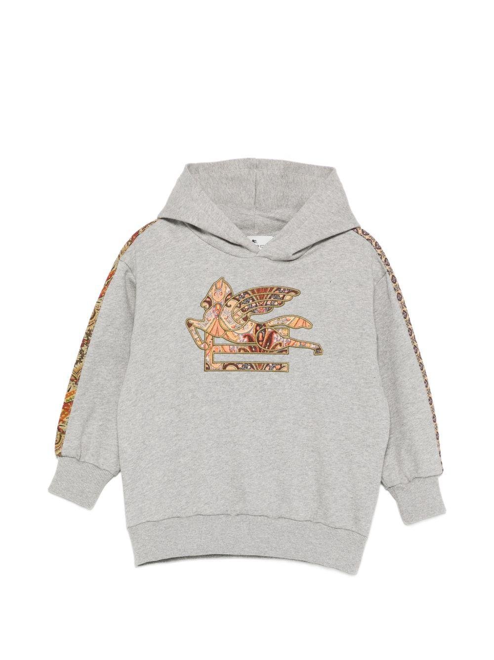 Felpa per bambino Etro Kids grigia con cappuccio - Rubino Kids