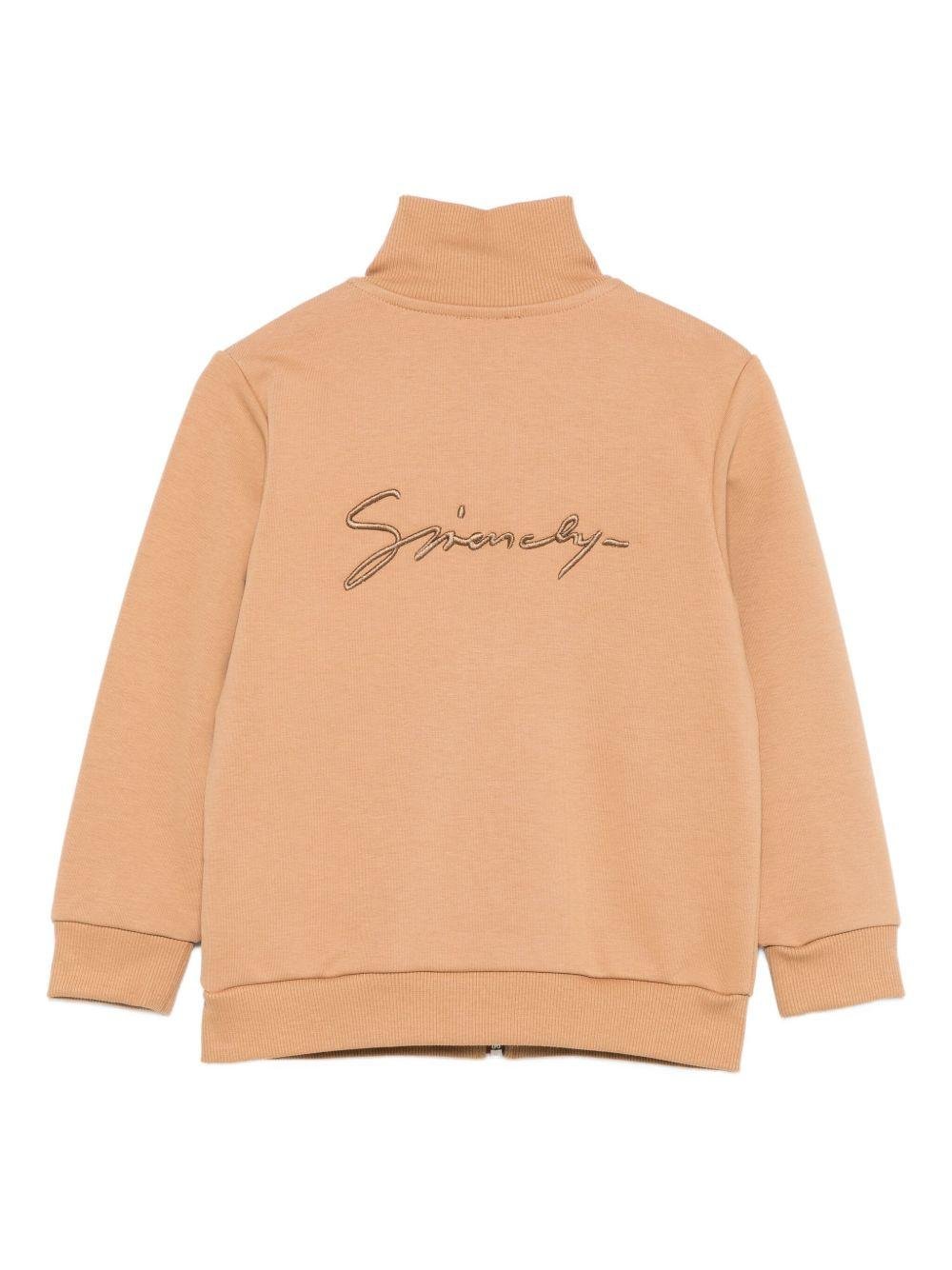 Felpa per bambino Givenchy Kids beige con collo alto - Rubino Kids