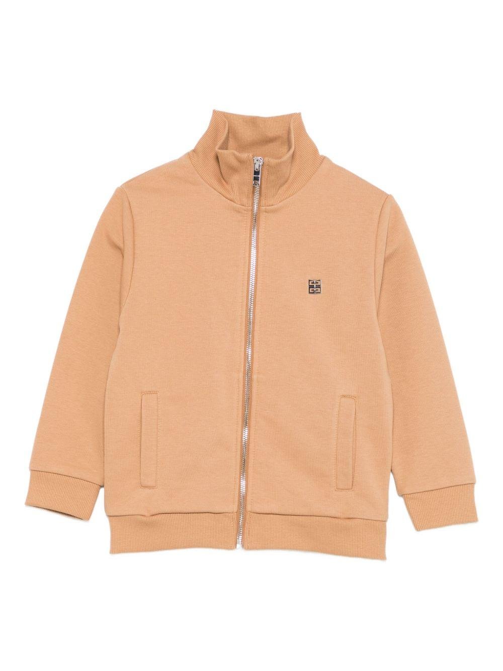 Felpa per bambino Givenchy Kids beige con collo alto - Rubino Kids