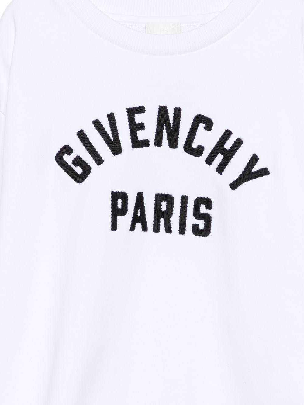 Felpa per bambino Givenchy Kids bianca con logo sul davanti - Rubino Kids