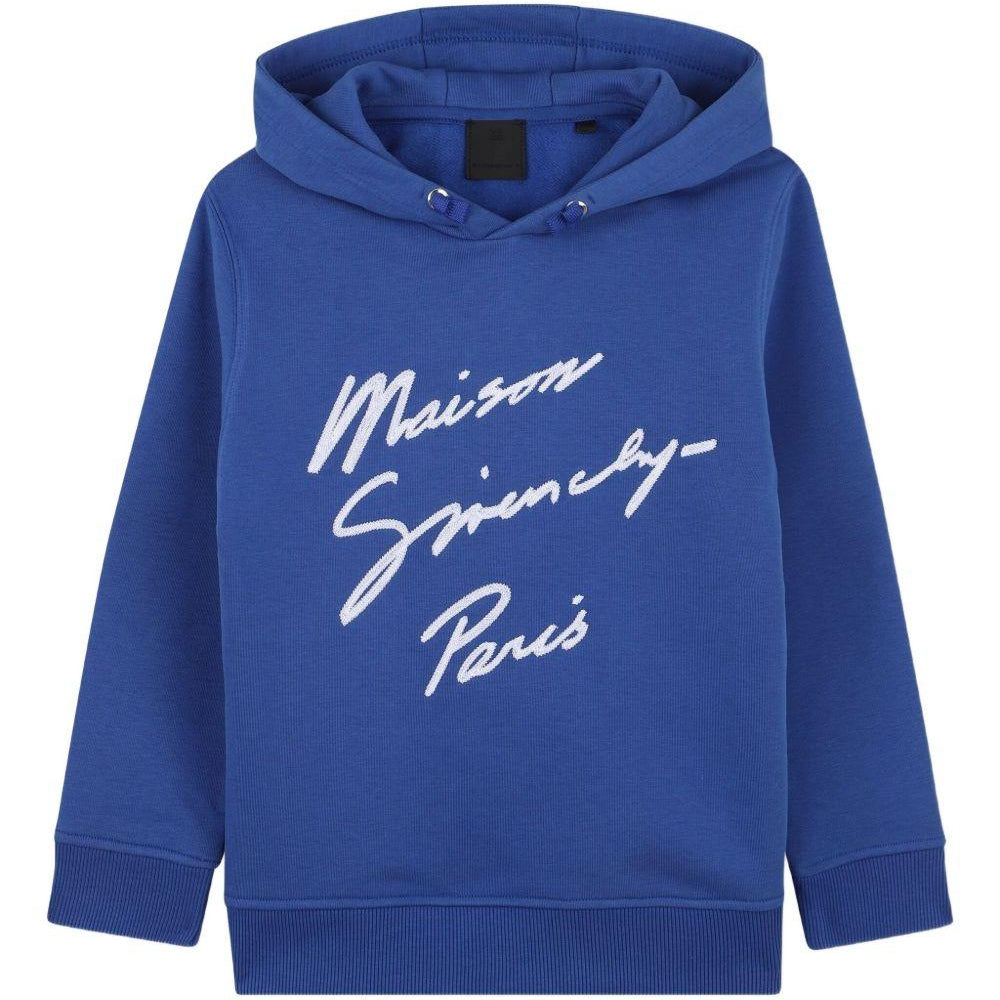 Felpa per bambino Givenchy Kids blu con stampa slogan - Rubino Kids