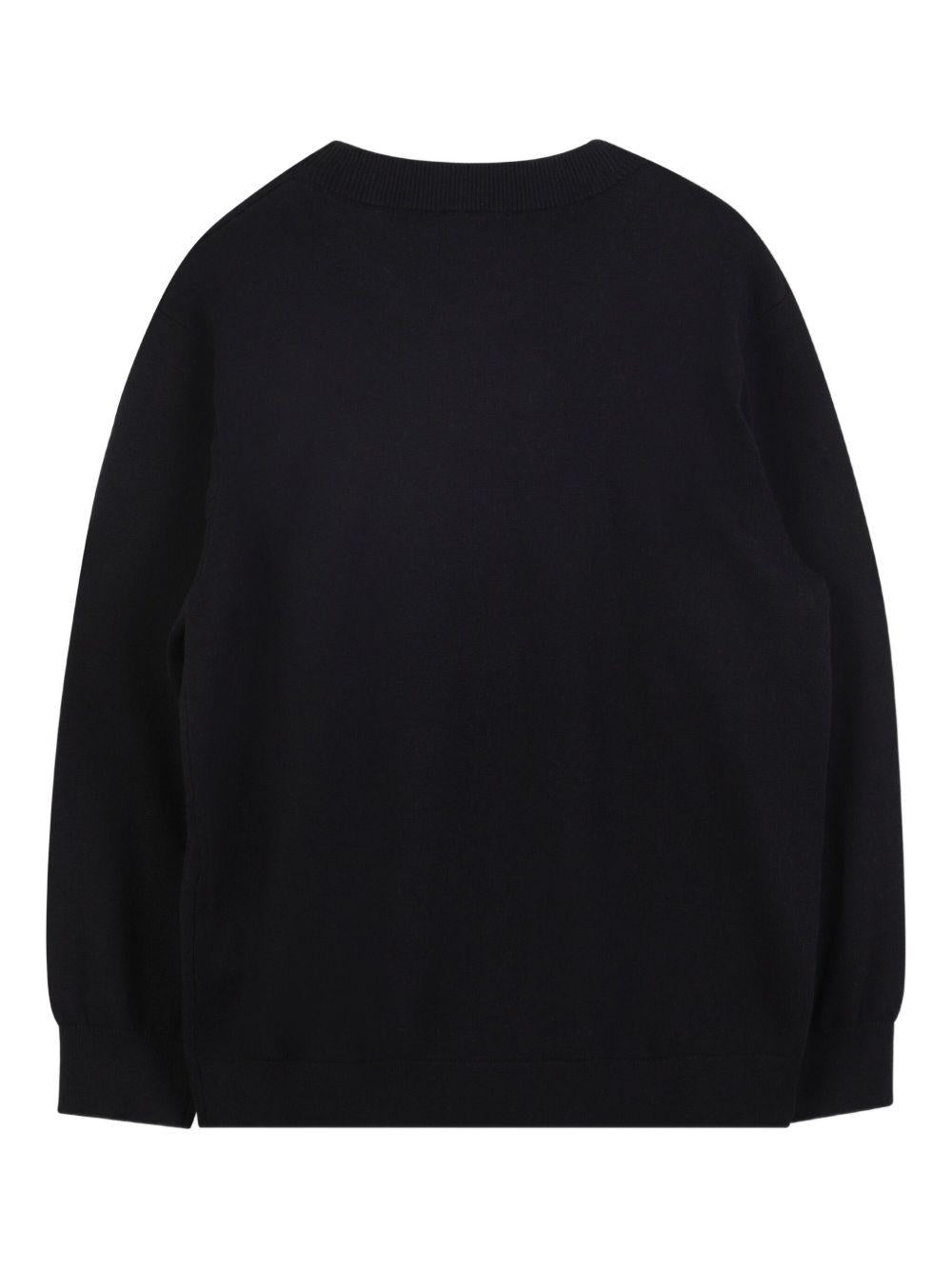 Felpa per bambino Givenchy Kids nera con applicazione con ricamo - Rubino Kids