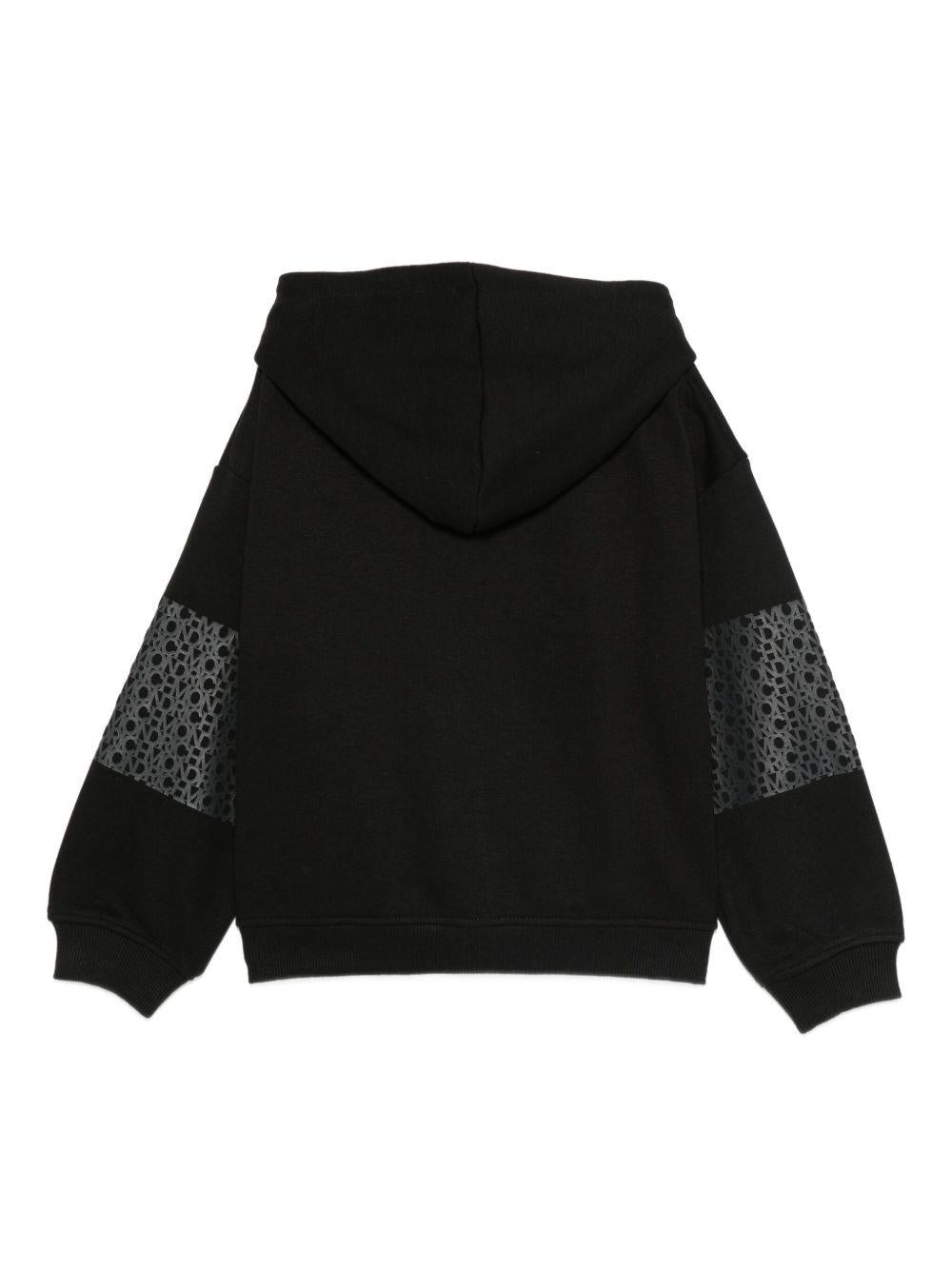 Felpa per bambino John Richmond Junior nero con zip - Rubino Kids