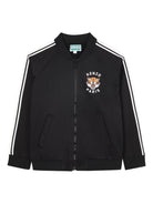 Felpa per bambino Kenzo Kids nero con stampa Tigre - Rubino Kids