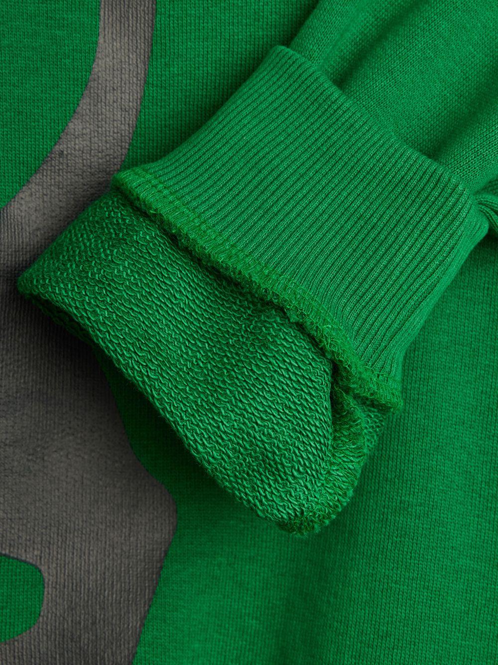 Felpa per bambino Mini Rodini verde con stampa grafica pantera - Rubino Kids