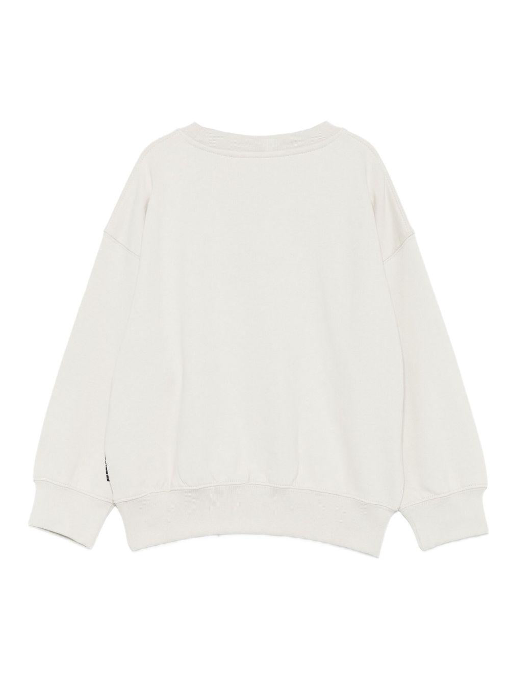 Felpa per bambino Molo bianca con faccia alieno - Rubino Kids