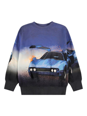 Felpa per bambino Molo blu con stampa grafica