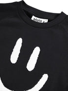 Felpa per bambino Molo Mike nero con stampa smile - Rubino Kids
