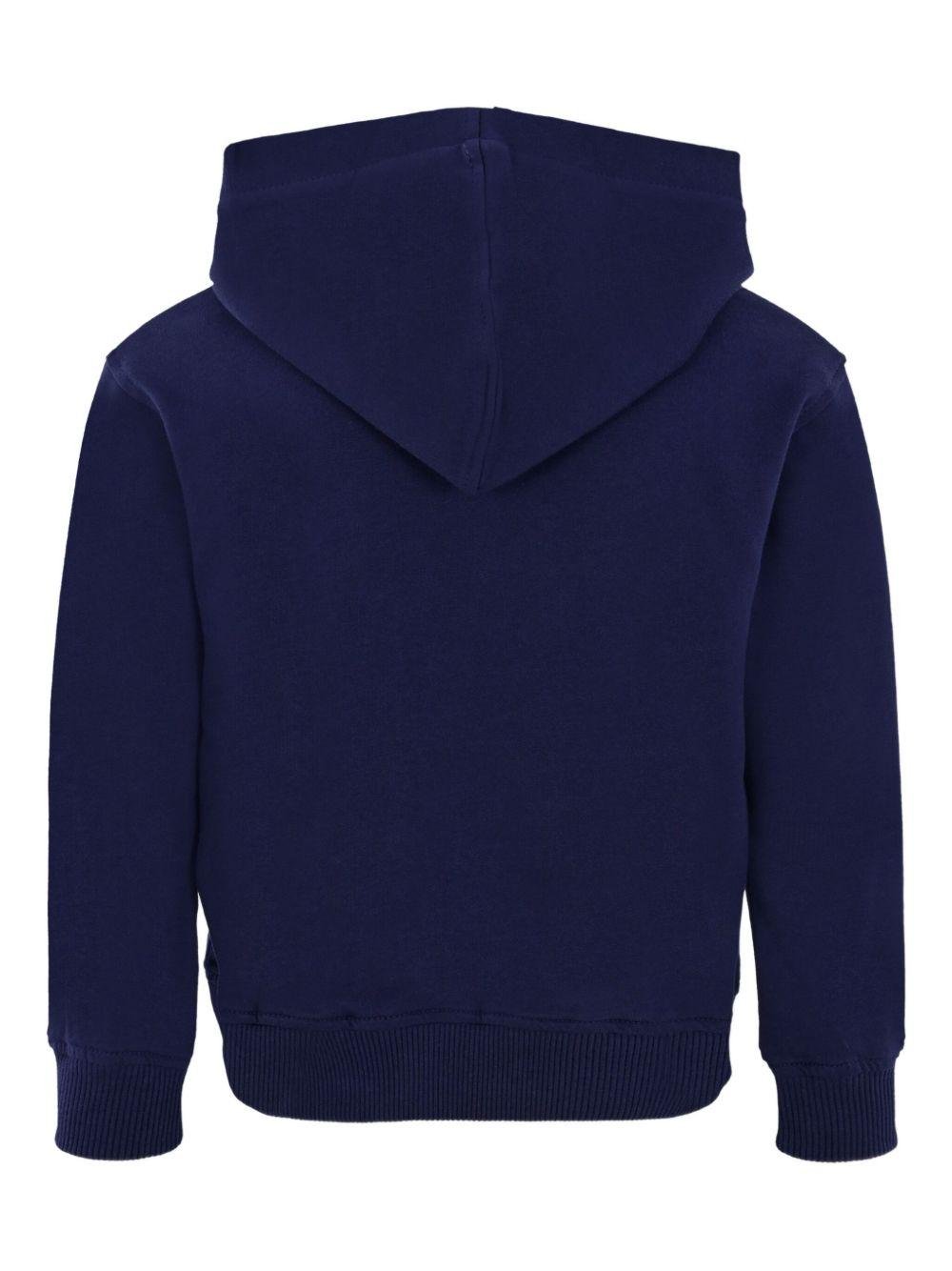 Felpa per bambino Moschino Kids blu con stampa Teddy Bear - Rubino Kids