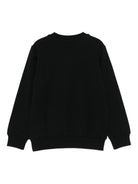 Felpa per bambino Moschino Kids nero con stampa logo - Rubino Kids