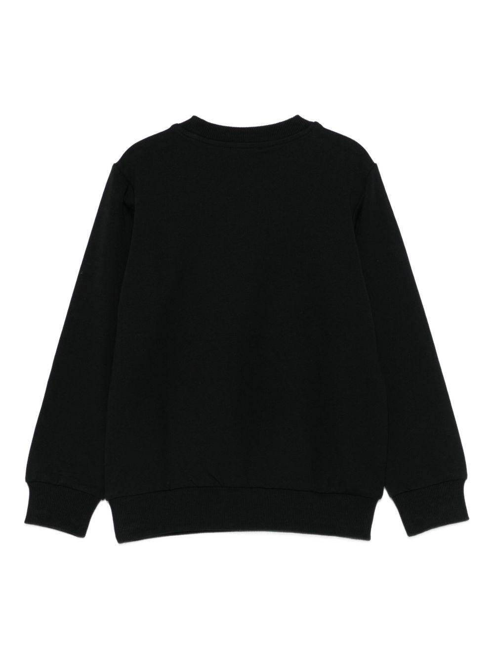 Felpa per bambino Moschino Kids nero con stampa logo - Rubino Kids