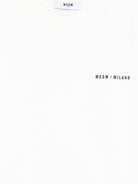 Felpa per bambino MSGM Kids bianco con stampa logo sul davanti - Rubino Kids