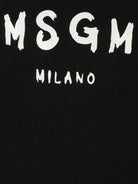 Felpa per bambino MSGM Kids nero con logo sul davanti - Rubino Kids